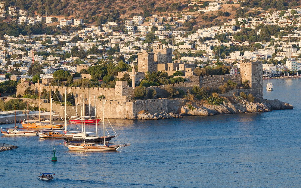Gulets and yachts in Bodrum harbour
