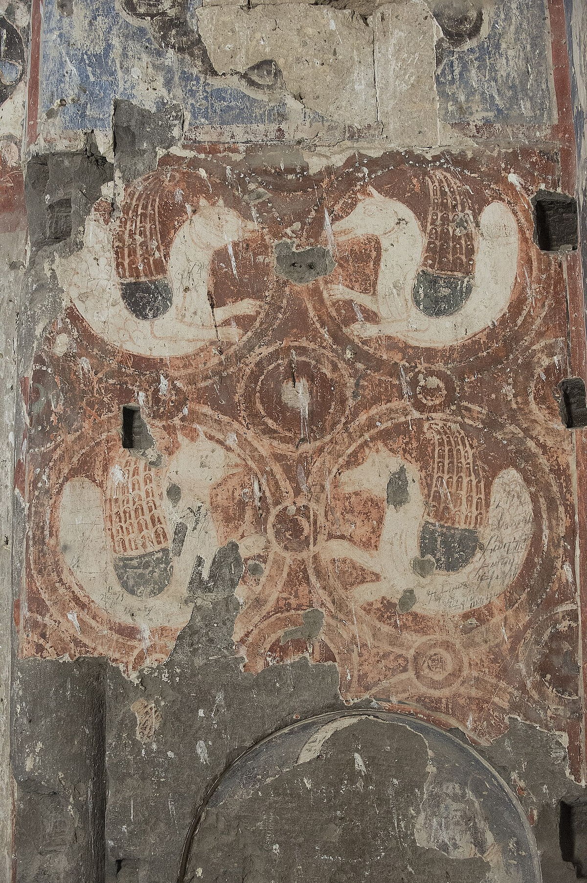Medieval frescoes inside Tigran Honents