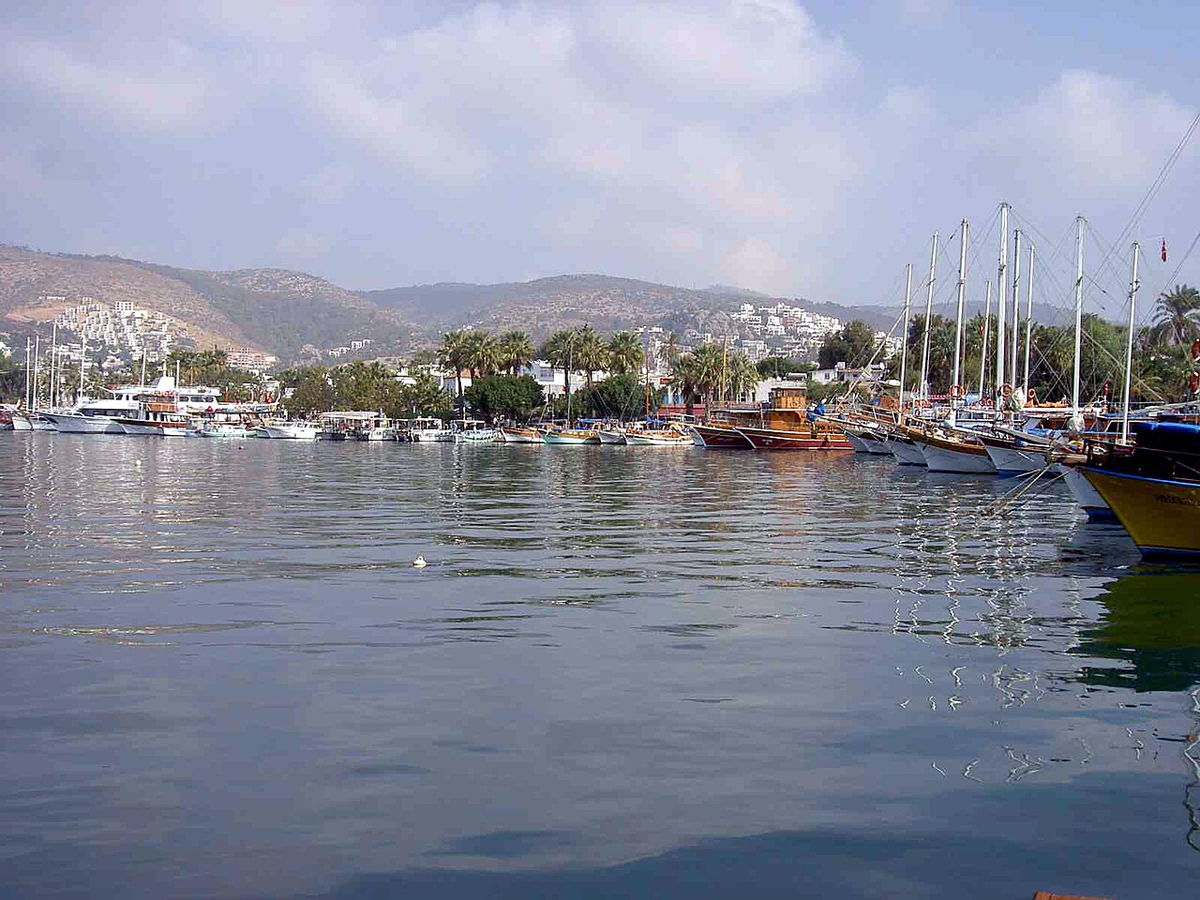 Gulets and yachts in Bodrum harbour