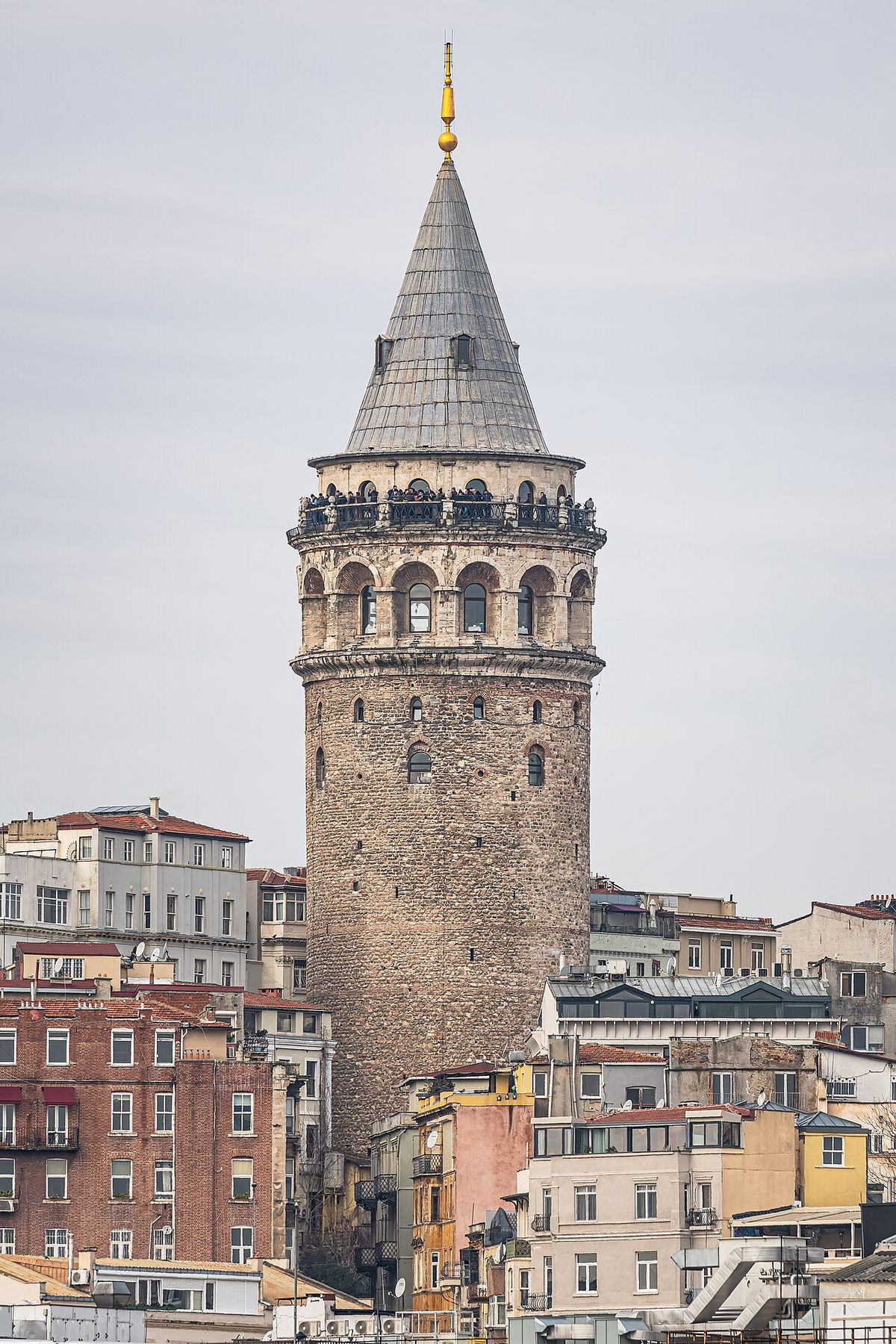 The Genoese tower over Galata's rooftops