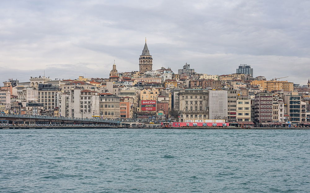 The Genoese tower over Galata's rooftops